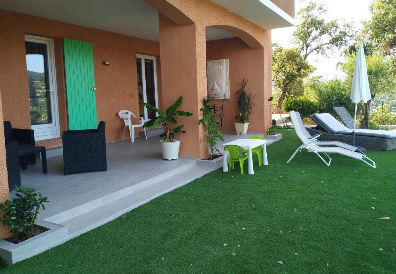 Superbe Bas De Villa 80 M2 Piscine Privee Reservee Aux Vacanciers Avec Vue Magnifique 6 Couchages La Londe-les-Maures Ngoại thất bức ảnh